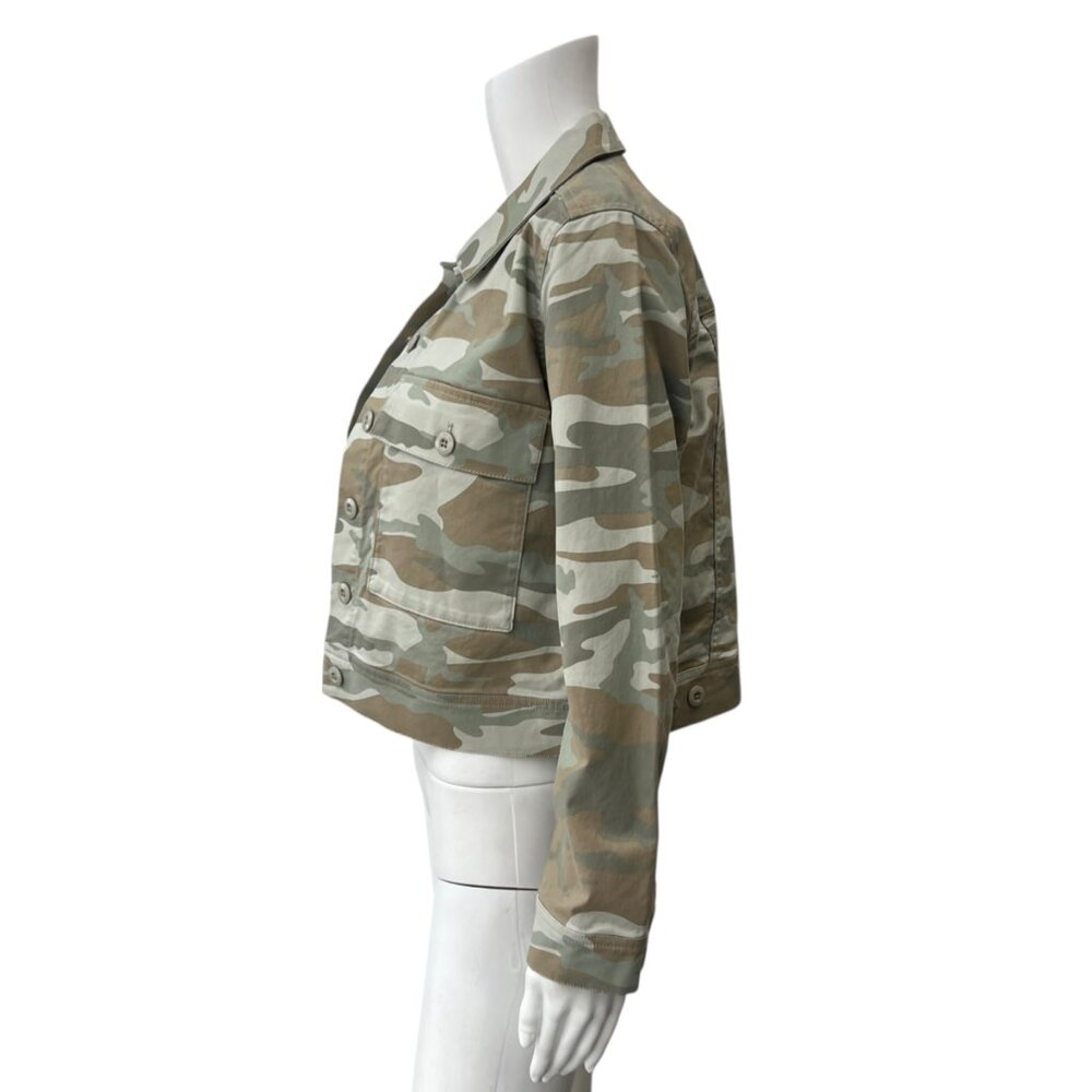 $198 Rails Green Lightsage Steffi Camouflage Cropped Cotton Jacket size XS - Picture 6 of 9
